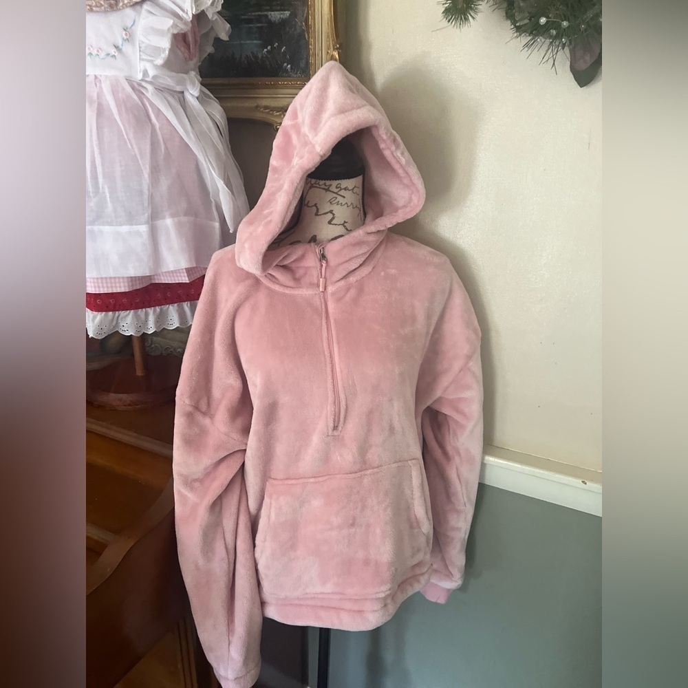 Women’s Pink Soft Sherpa Hoodie